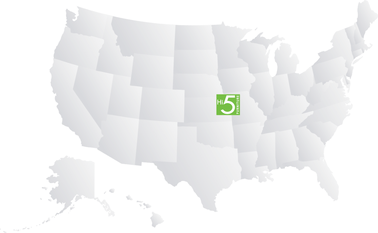 US map with Hi5 logo over Kansas City