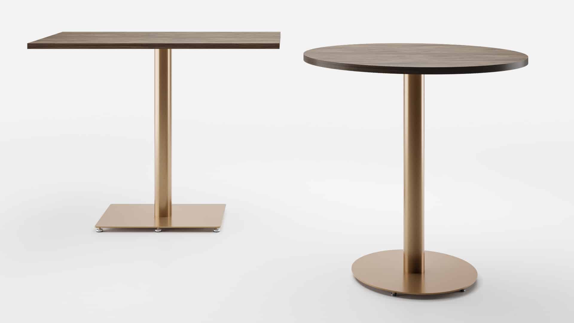 Island Table in bar height Finishes Shown: Caramel Latte | Neo Walnut