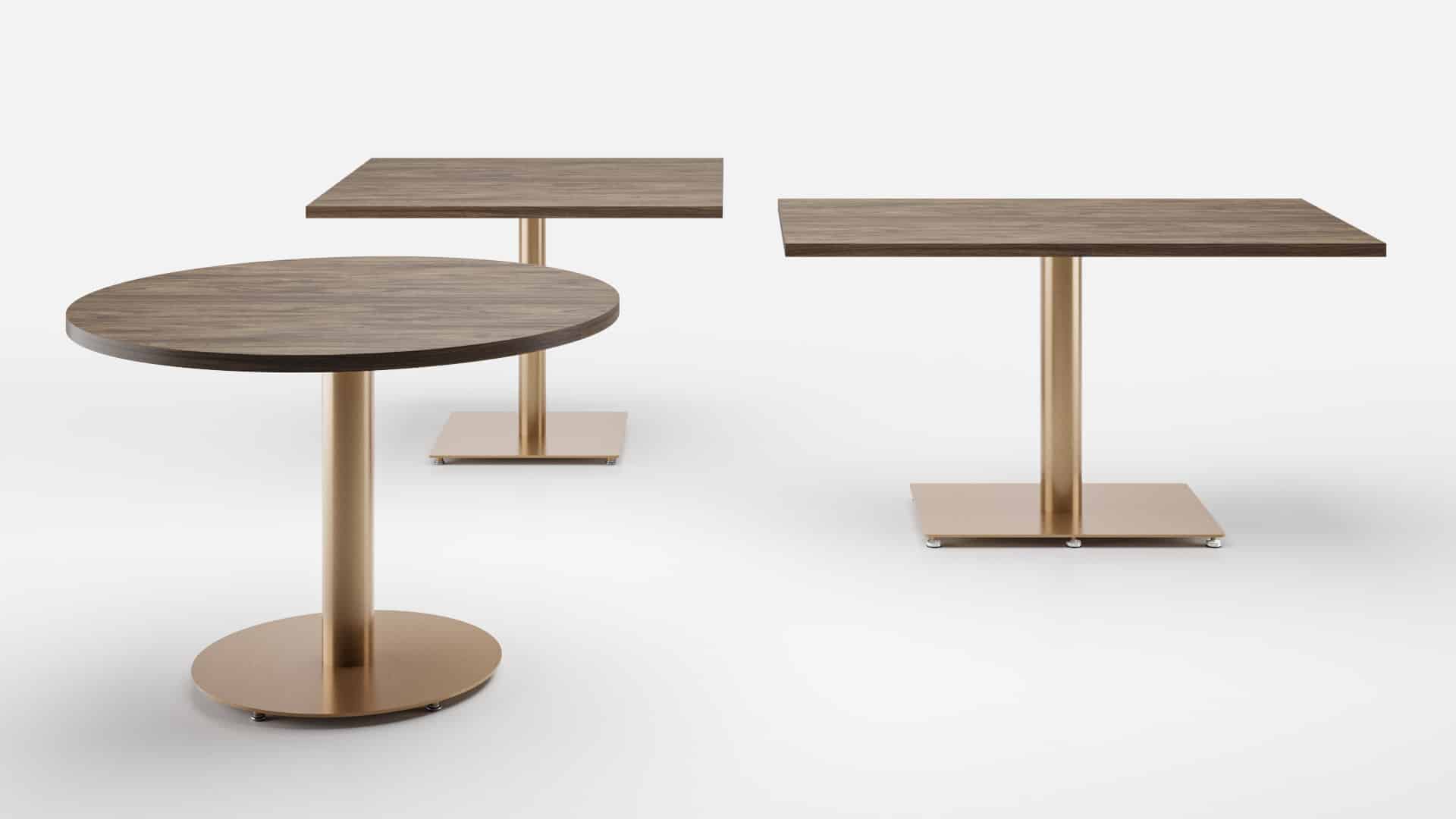 Island Cafe tables, round, square and rectangle