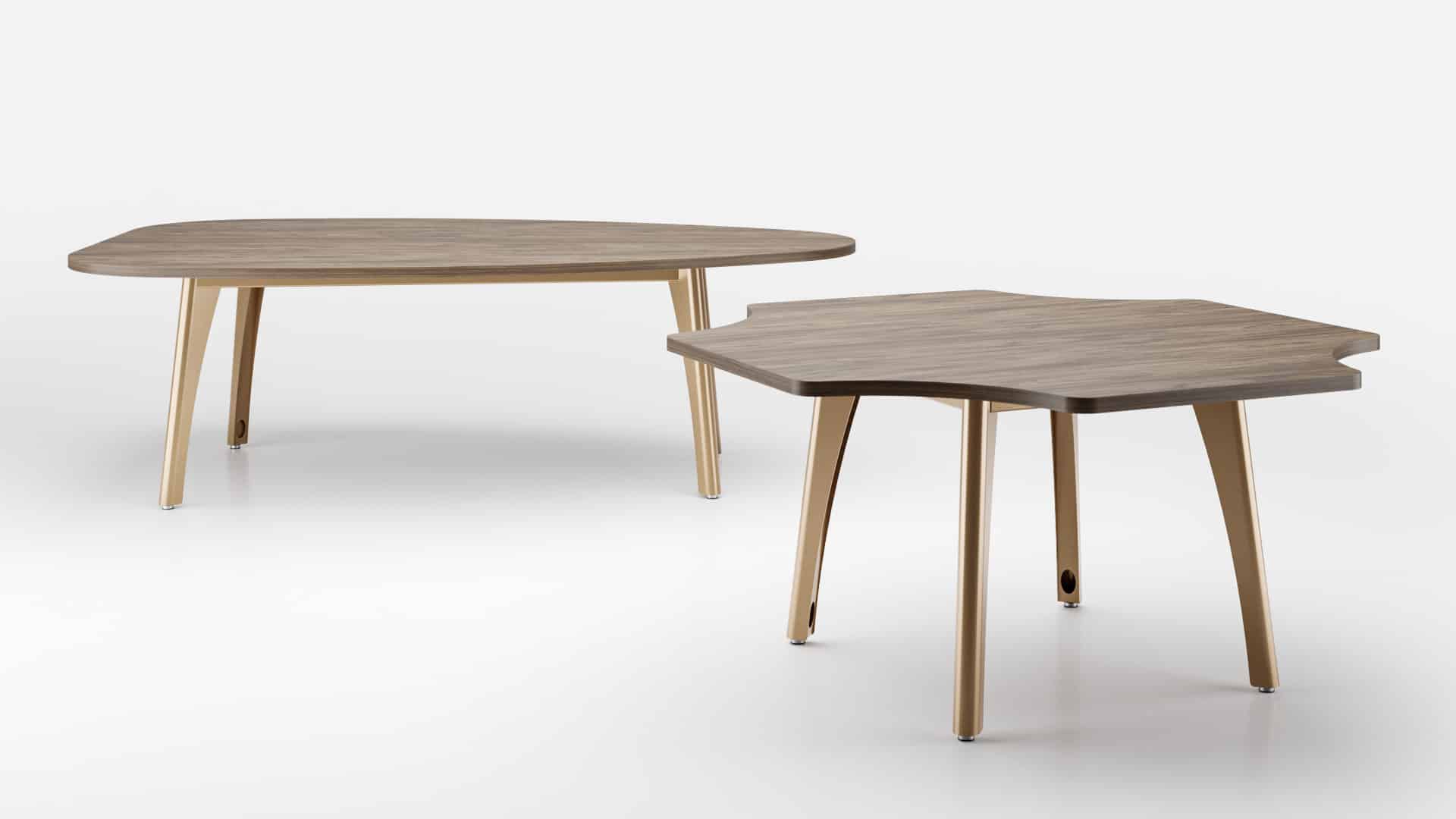 Trestle Meeting tables of non-traditional shape
